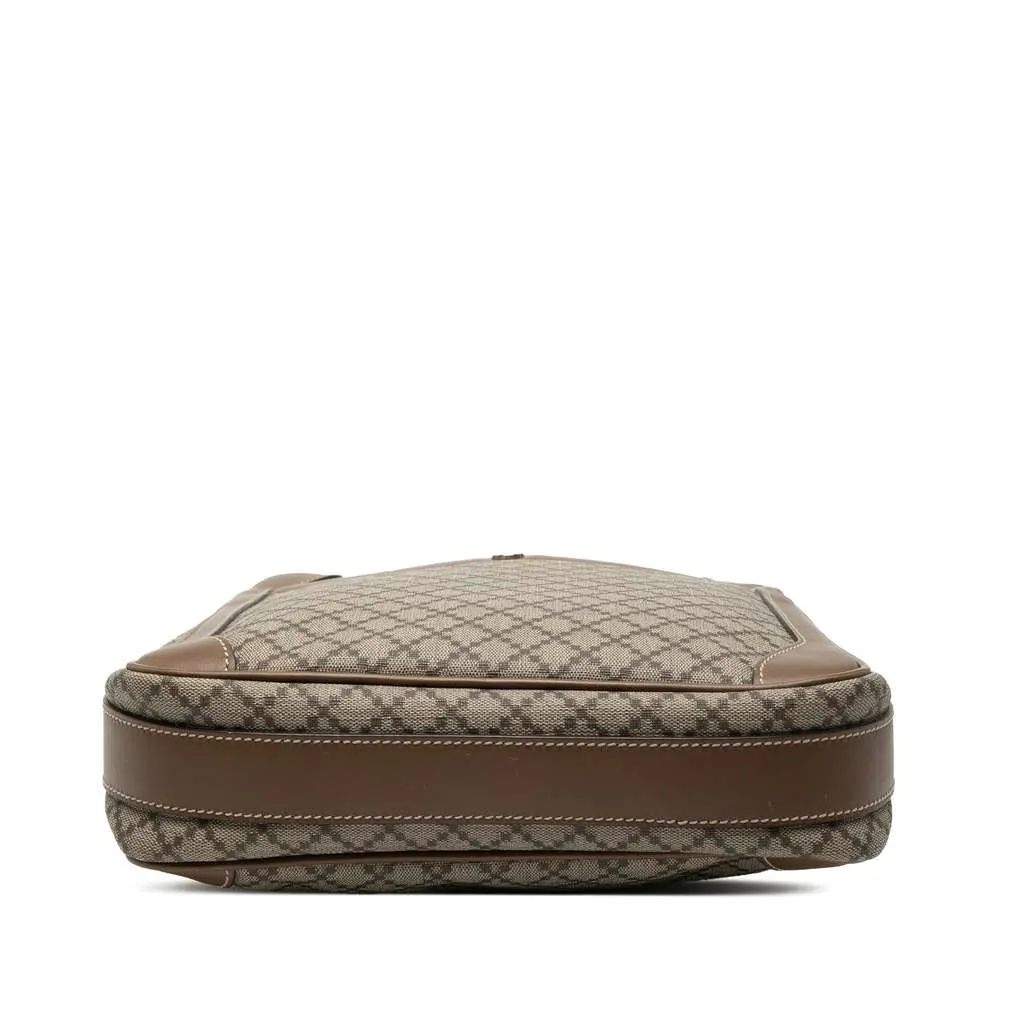 Gucci Diamante Coated Canvas Zip Crossbody Brown Canvas Very good - Inside View