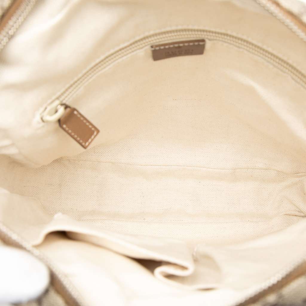 Gucci Diamante Coated Canvas Zip Crossbody Brown Canvas Good condition - Model View