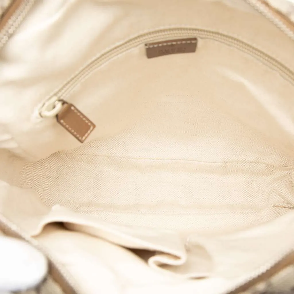 Gucci Diamante Coated Canvas Zip Crossbody Brown Canvas Very good - Model View