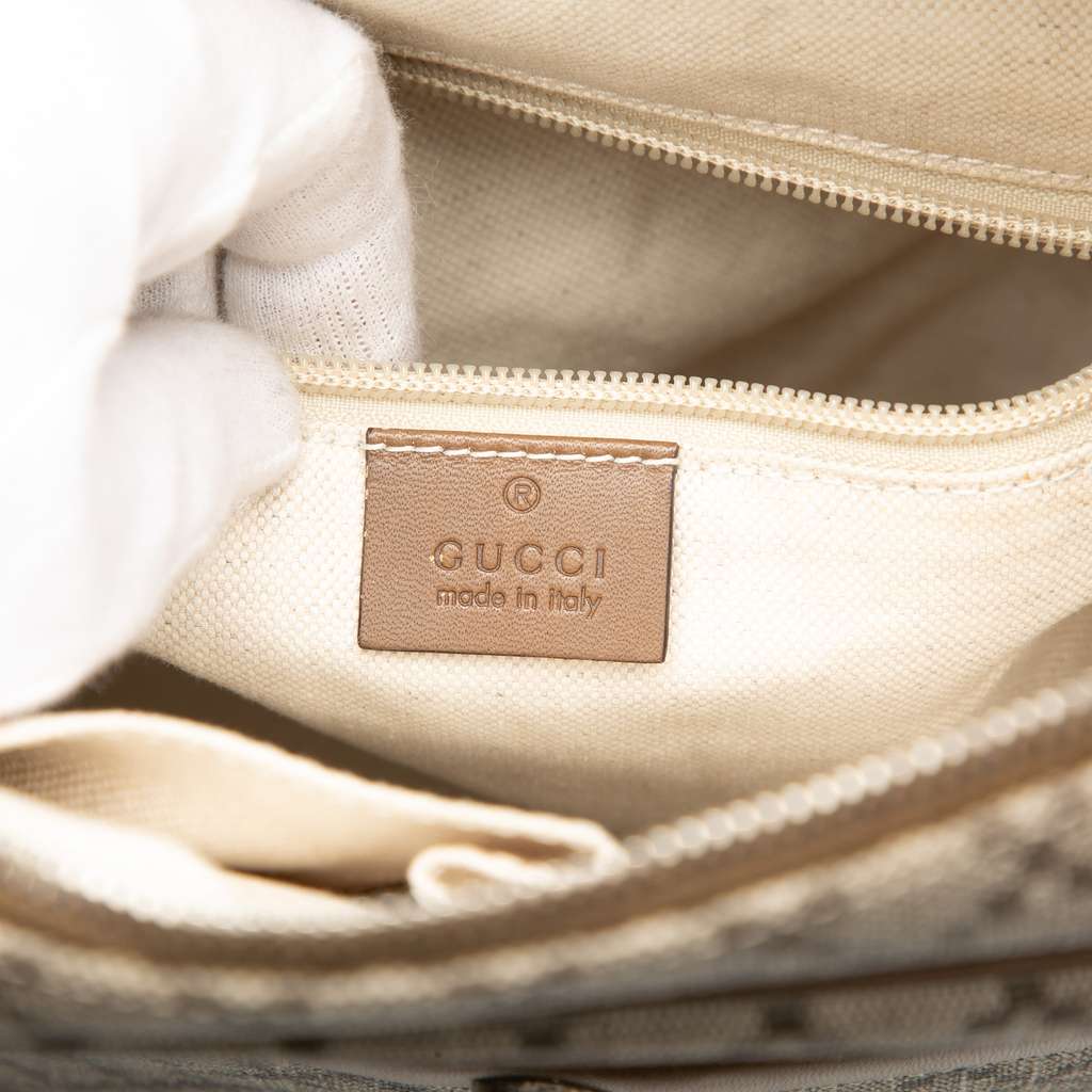 Gucci Diamante Coated Canvas Zip Crossbody Brown Canvas Good condition - Box View