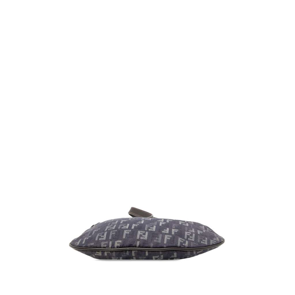 Fendi Zucchino Denim Oyster Shoulder Bag Blue Denim Good condition - Inside View