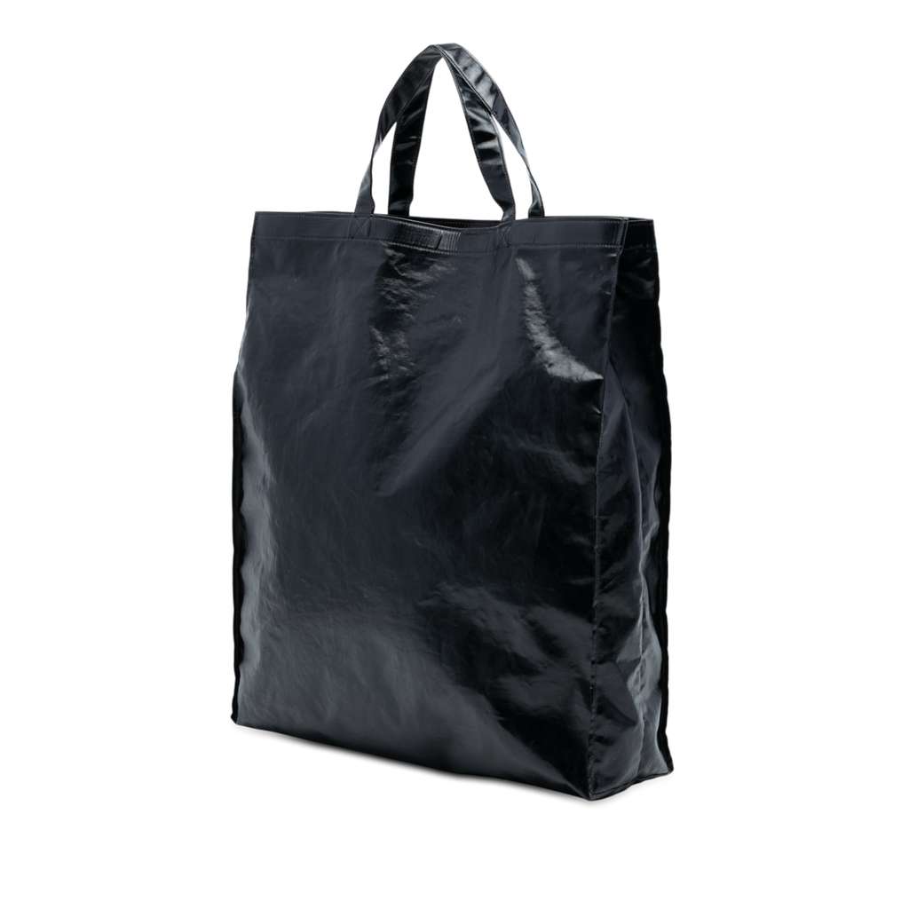 Gucci PVC Coated Canvas Logo Montecarlo Tote Black Good condition - Back View