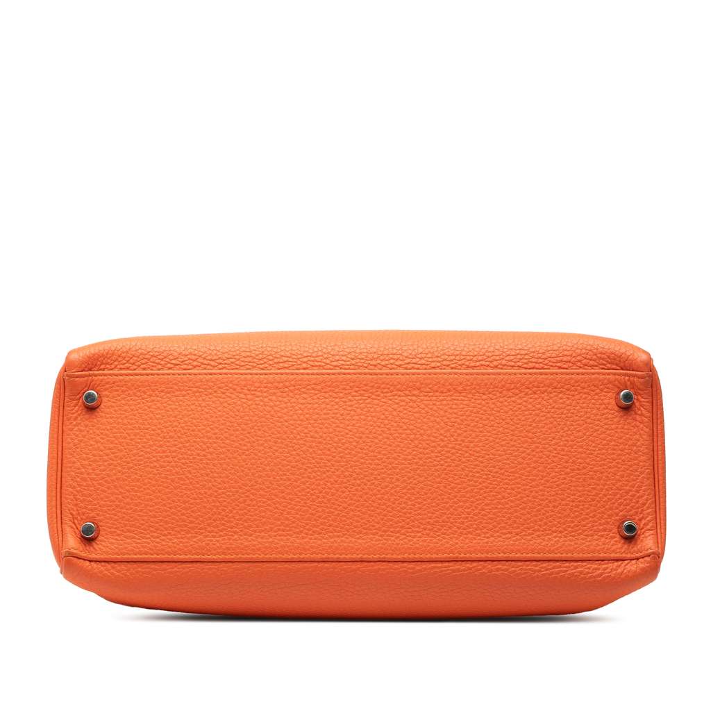 Hermès Togo Kelly II Retourne 35 Orange Leather Good condition - Inside View