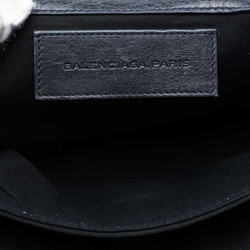 Balenciaga Lambskin Motocross Giant 21 Envelope Clutch Blue Leather Good condition - Box View