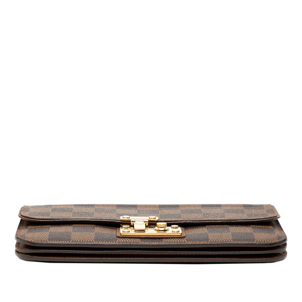 Louis Vuitton Damier Ebene Ascot Wallet Brown Good condition - Inside View