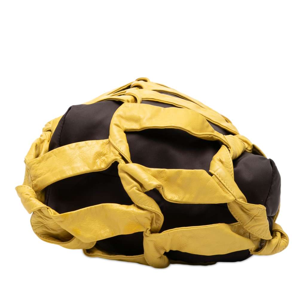 Bottega Veneta Nylon BV Tape Bucket Bag Black Good condition - Inside View