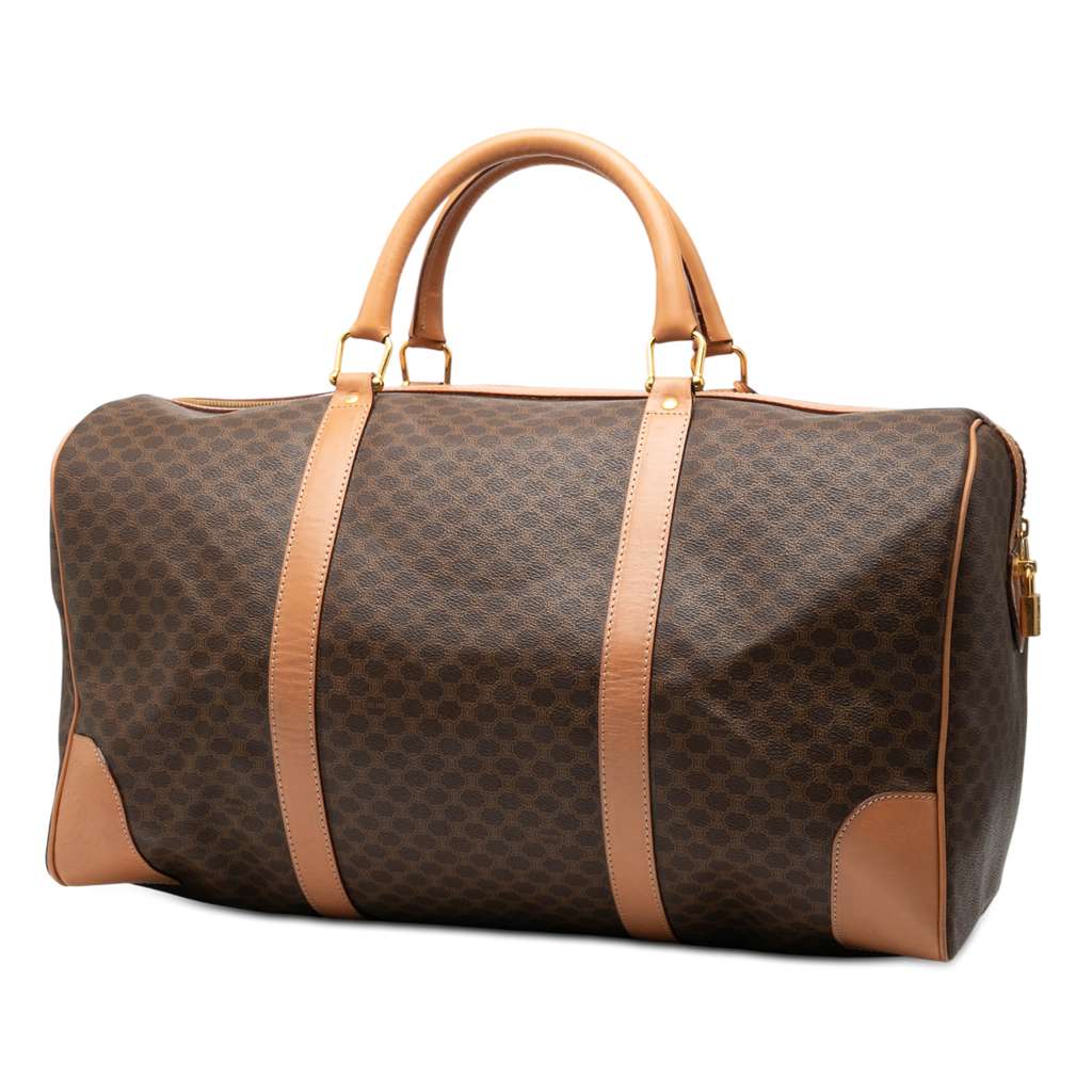 Celine Macadam Coated Canvas Travel Bag Brown Canvas Good condition - Back View