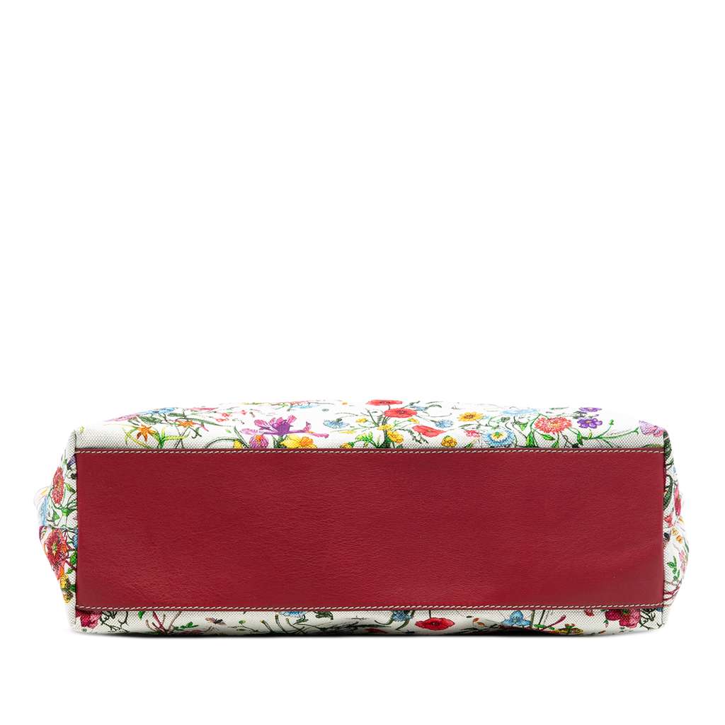 Gucci Canvas Flora Tote White Canvas Good condition - Inside View