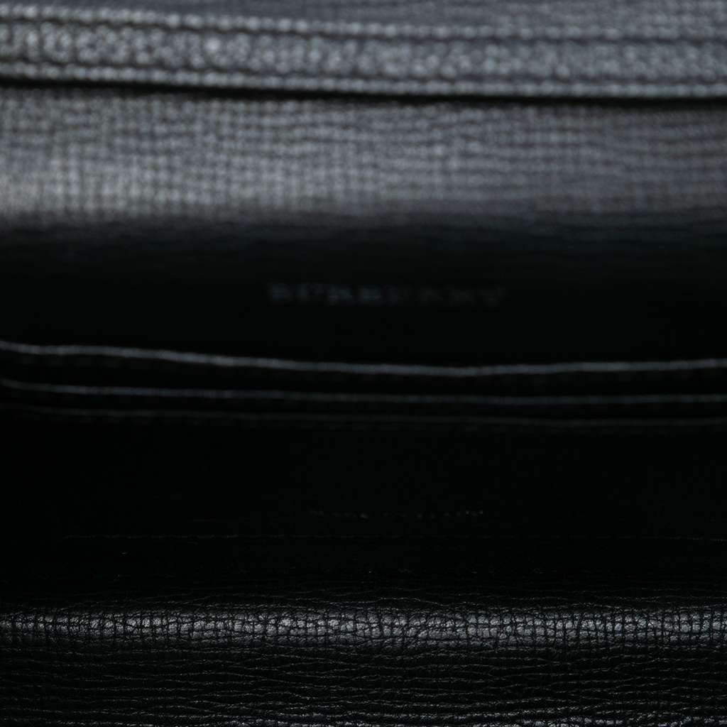 Burberry Small Leather and House Check Canvas Derby Macken Crossbody Brown Canvas Good condition - Model View