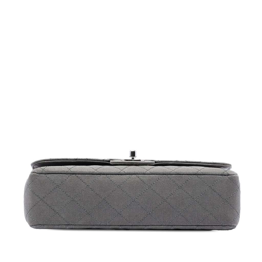 Chanel Medium Classic Suede Double Flap Grey Leather Good condition - Inside View