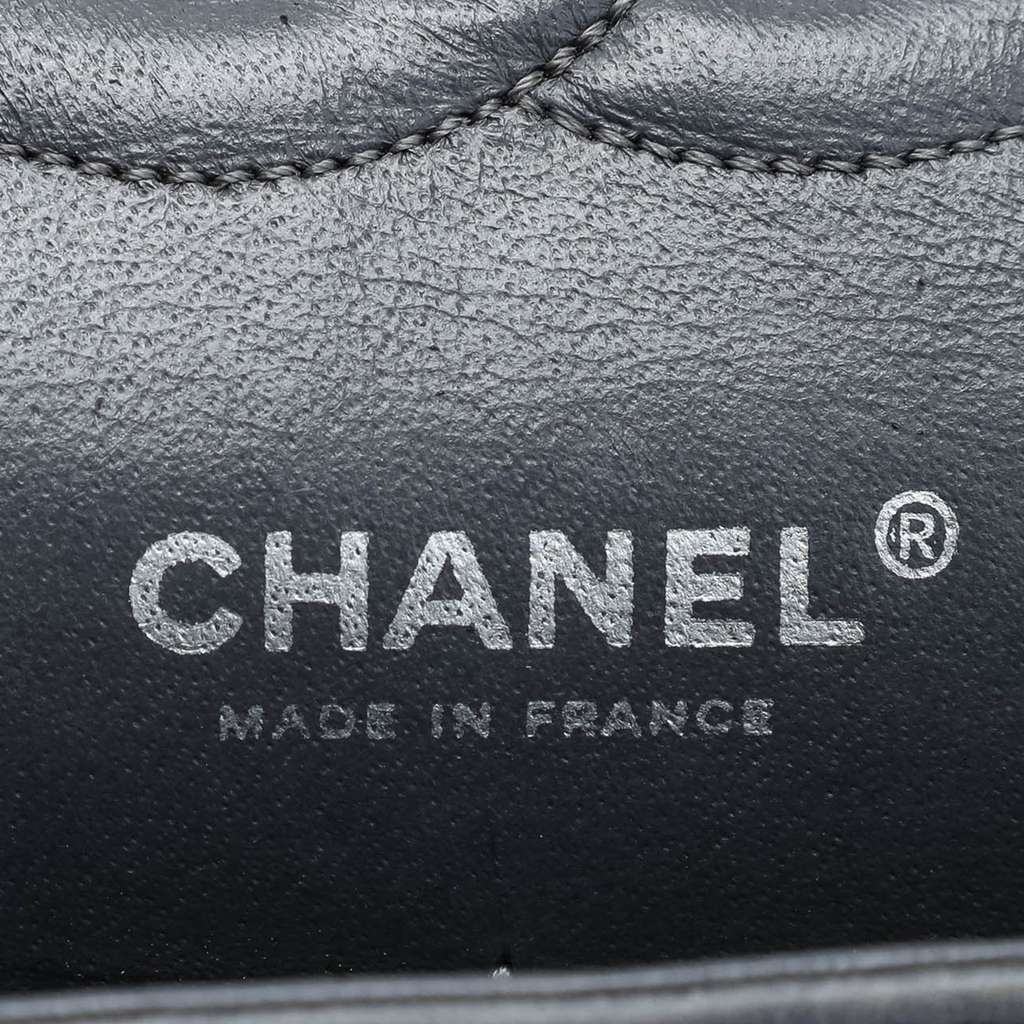 Chanel Medium Classic Suede Double Flap Grey Leather Good condition - Box View