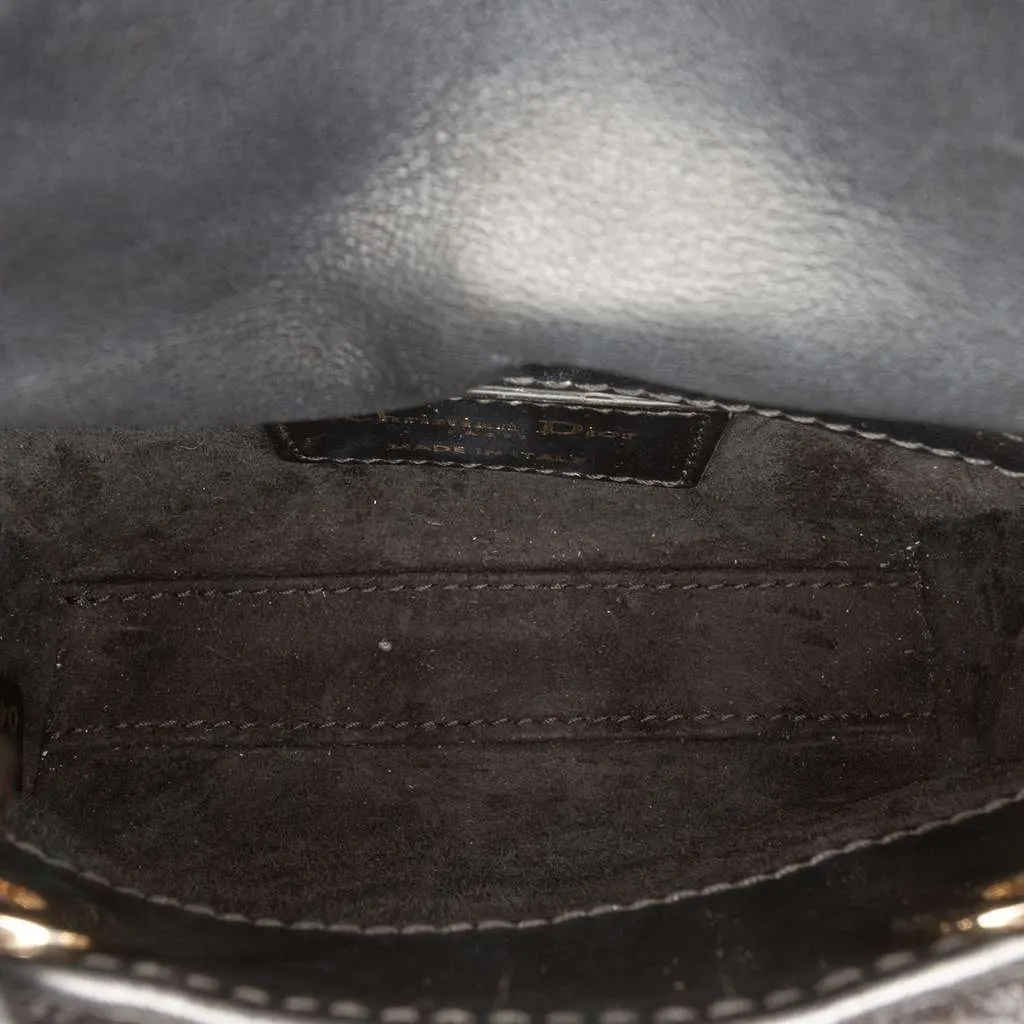 Dior Micro Satin Crystal Embellished Lady Dior Black Satin Very good - Model View