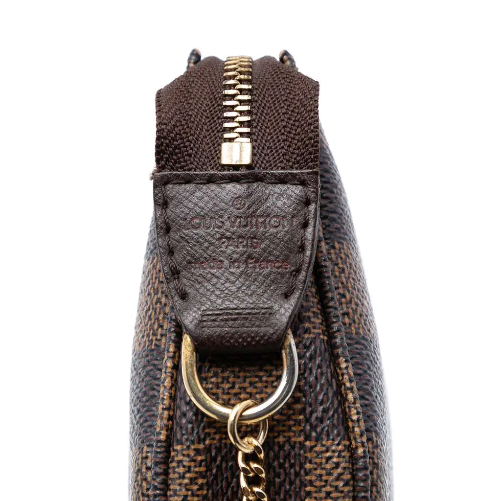 Louis Vuitton Damier Ebene Mini Pochette Accessoires Brown Very good - Box View