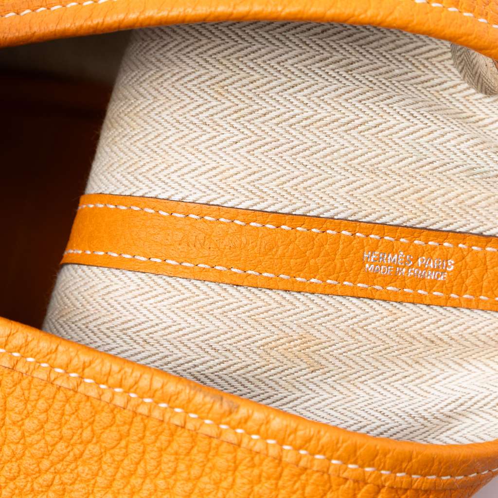 Hermès Negonda Garden Party 36 Orange Leather Good condition - Box View