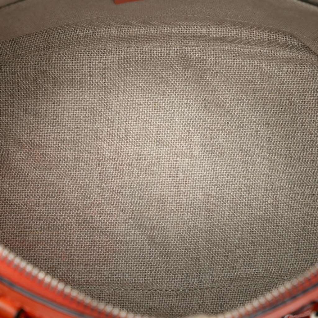 Gucci Mini Microguccissima Dome Satchel Orange Leather Good condition - Model View