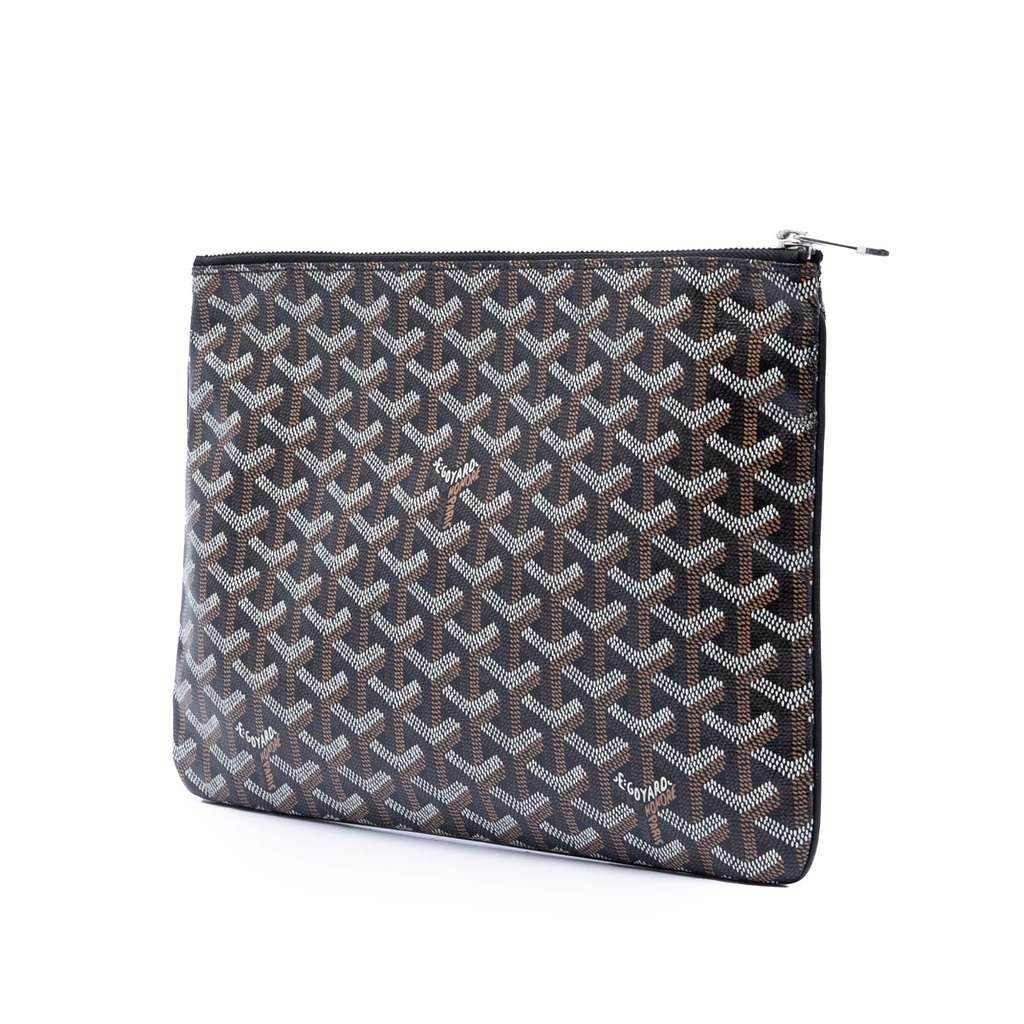 Goyard Goyardine Senat MM Black Canvas Good condition - Back View