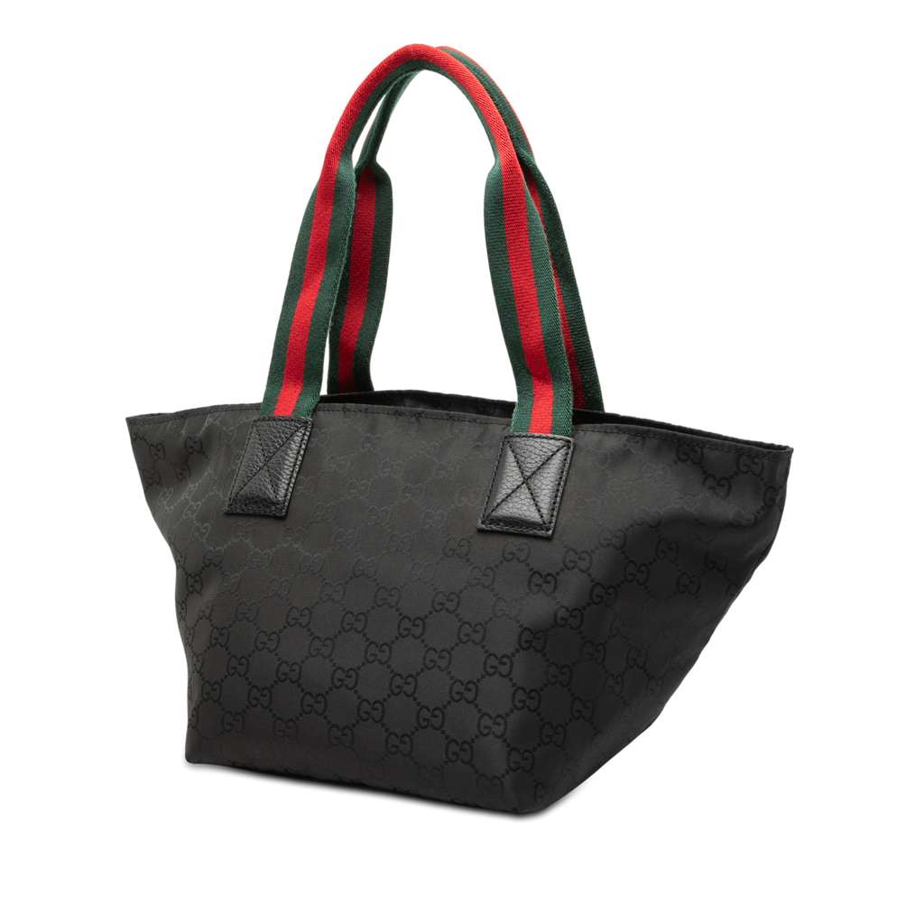 Gucci GG Nylon Web Tote Black Good condition - Back View