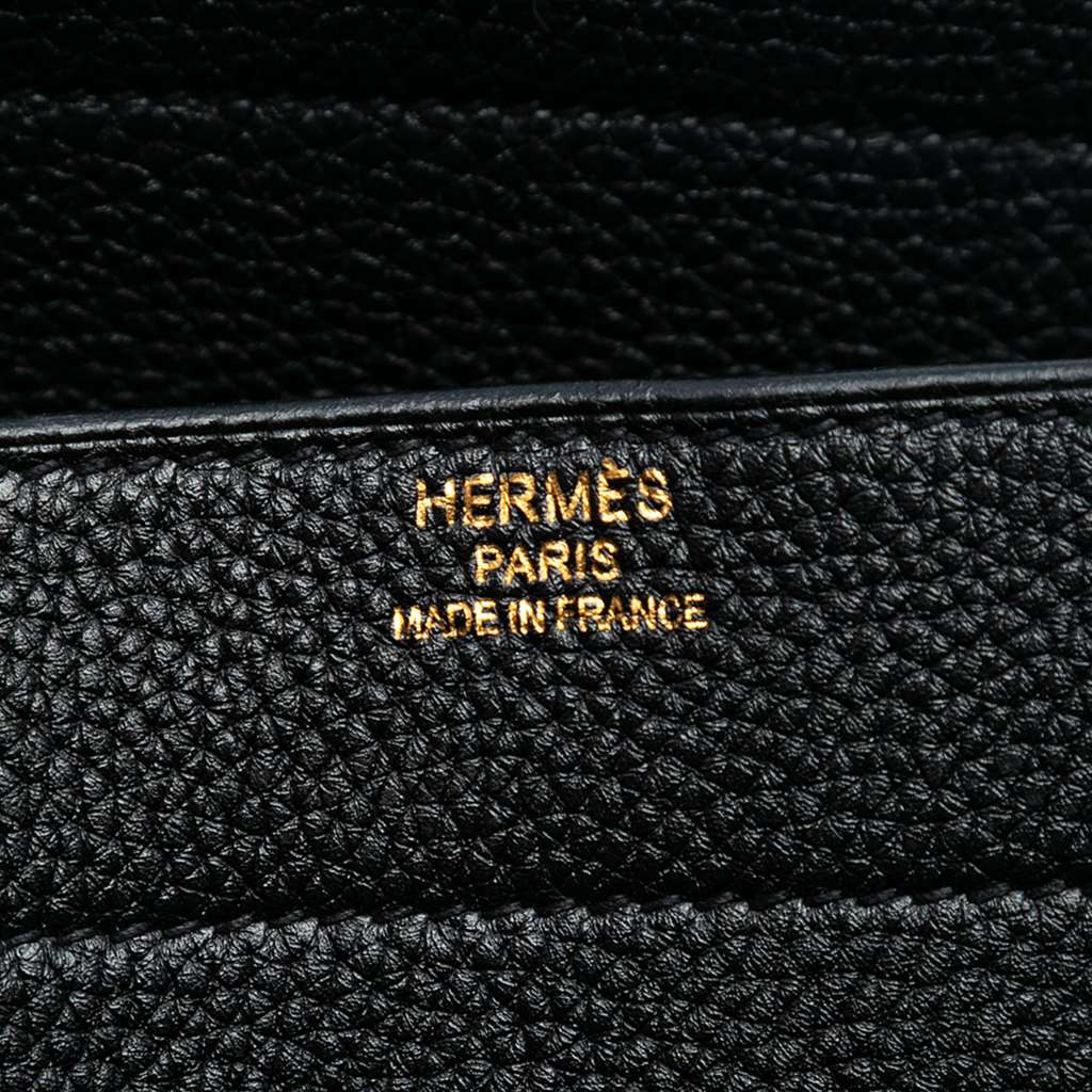 Hermès Togo Sac A Depeches 38 Black Leather Good condition - Box View
