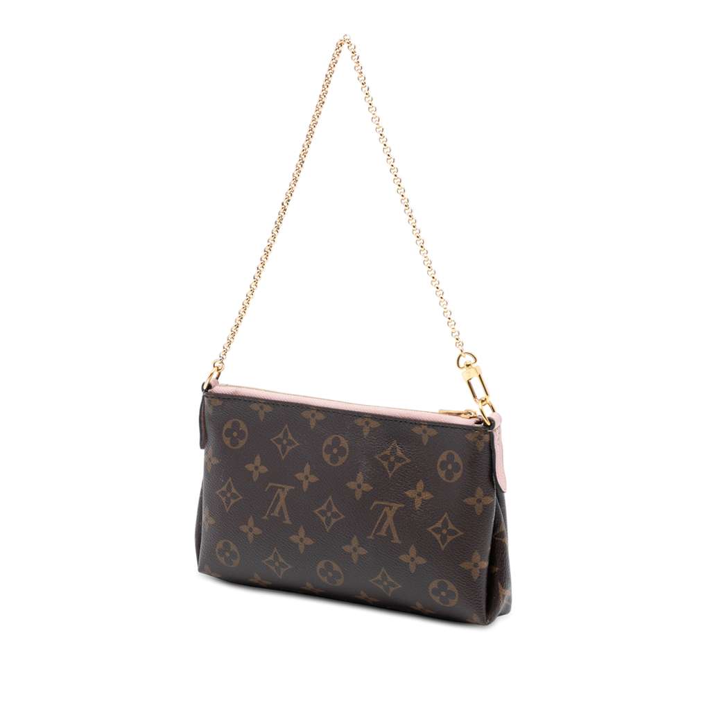 Louis Vuitton Monogram Pallas Clutch Brown Good condition - Back View