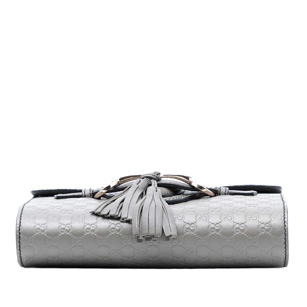 Gucci Mini Microguccissima Emily Crossbody Grey Leather Good condition - Inside View