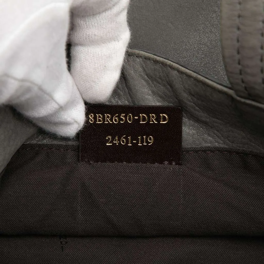 Fendi Nubuck FF Chains Tote Grey Leather Good - Box View