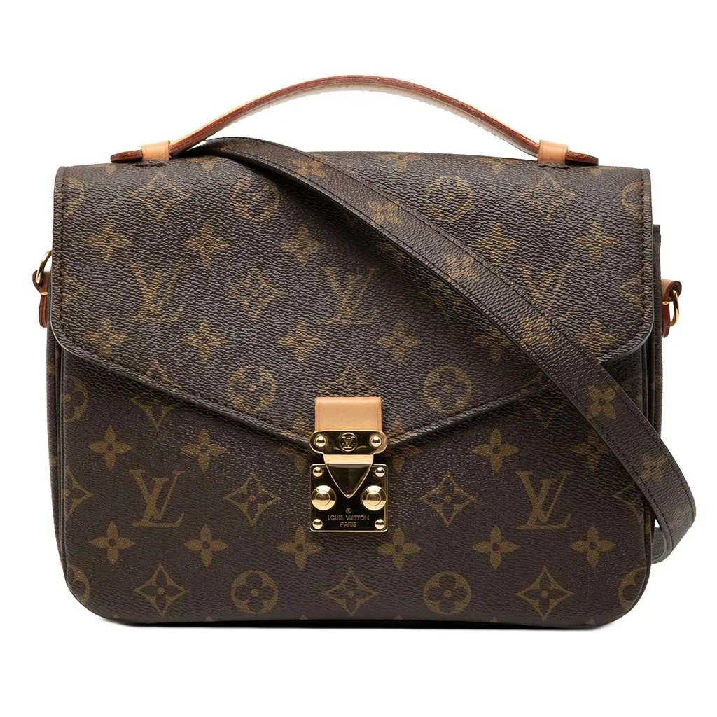 Louis Vuitton Monogram Pochette Metis Brown Canvas Very good - Front View
