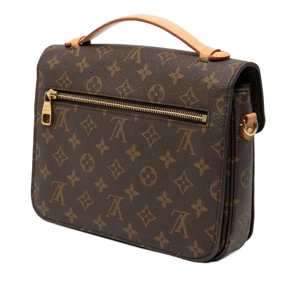 Louis Vuitton Monogram Pochette Metis Brown Canvas Very good - Back View
