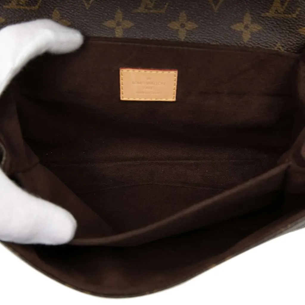 Louis Vuitton Monogram Pochette Metis Brown Canvas Very good - Model View