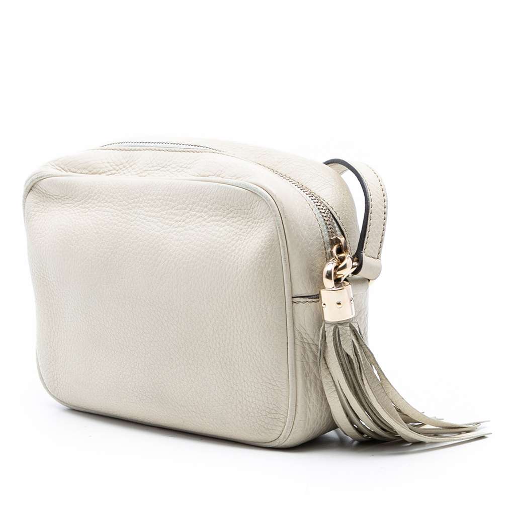Gucci Leather Soho Disco Crossbody White Leather Good condition - Back View