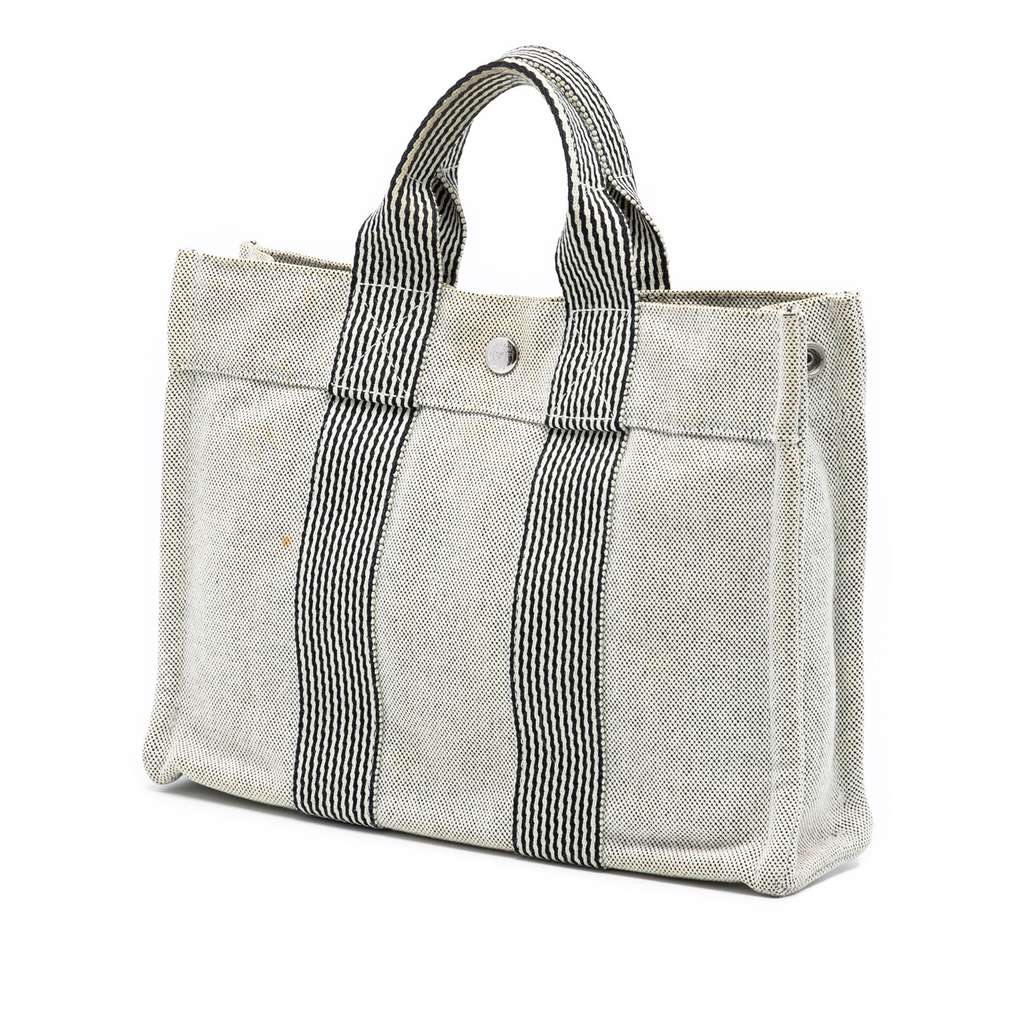 Hermès Canvas Fourre Tout PM Grey Canvas Good condition - Back View