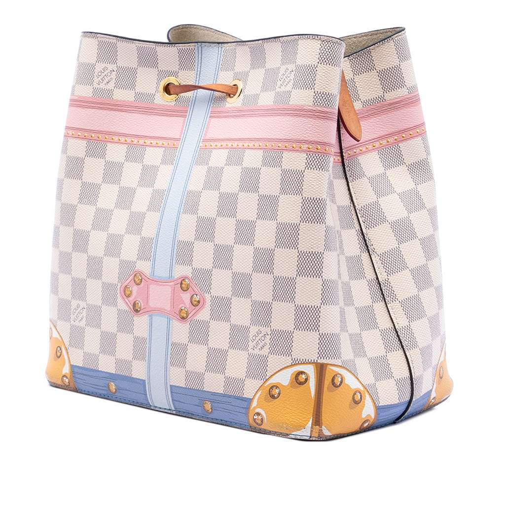 Louis Vuitton Damier Azur Summer Trunks Neonoe White Good condition - Back View
