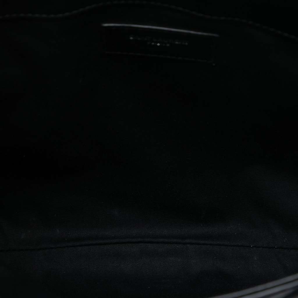 Saint Laurent Matelasse Calfskin Monogram LouLou Document Clutch Black Leather Good condition - Model View