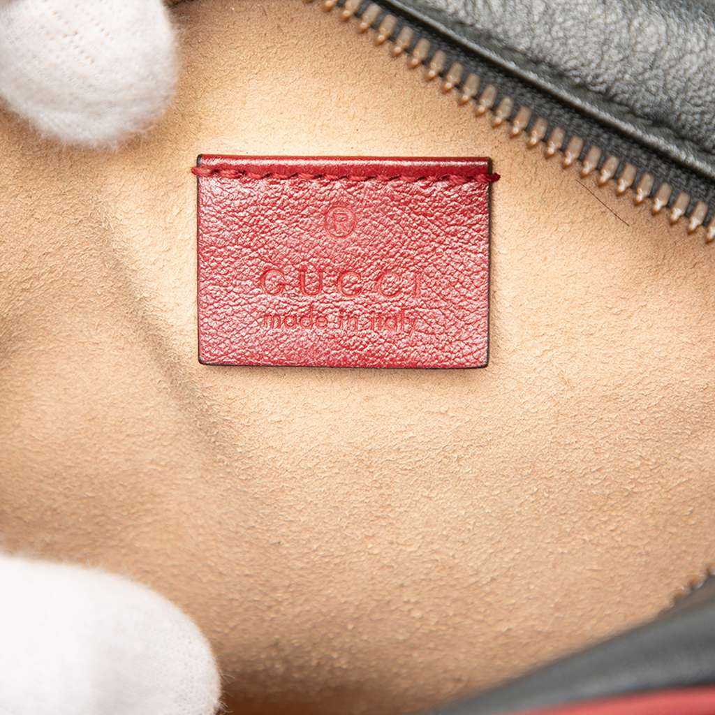 Gucci Mini GG Marmont Matelasse Leather Torchon Round Crossbody Black Leather Good condition - Box View