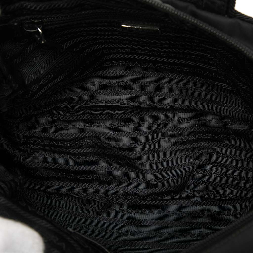 Prada Tessuto Tassel Handbag Black Good condition - Model View