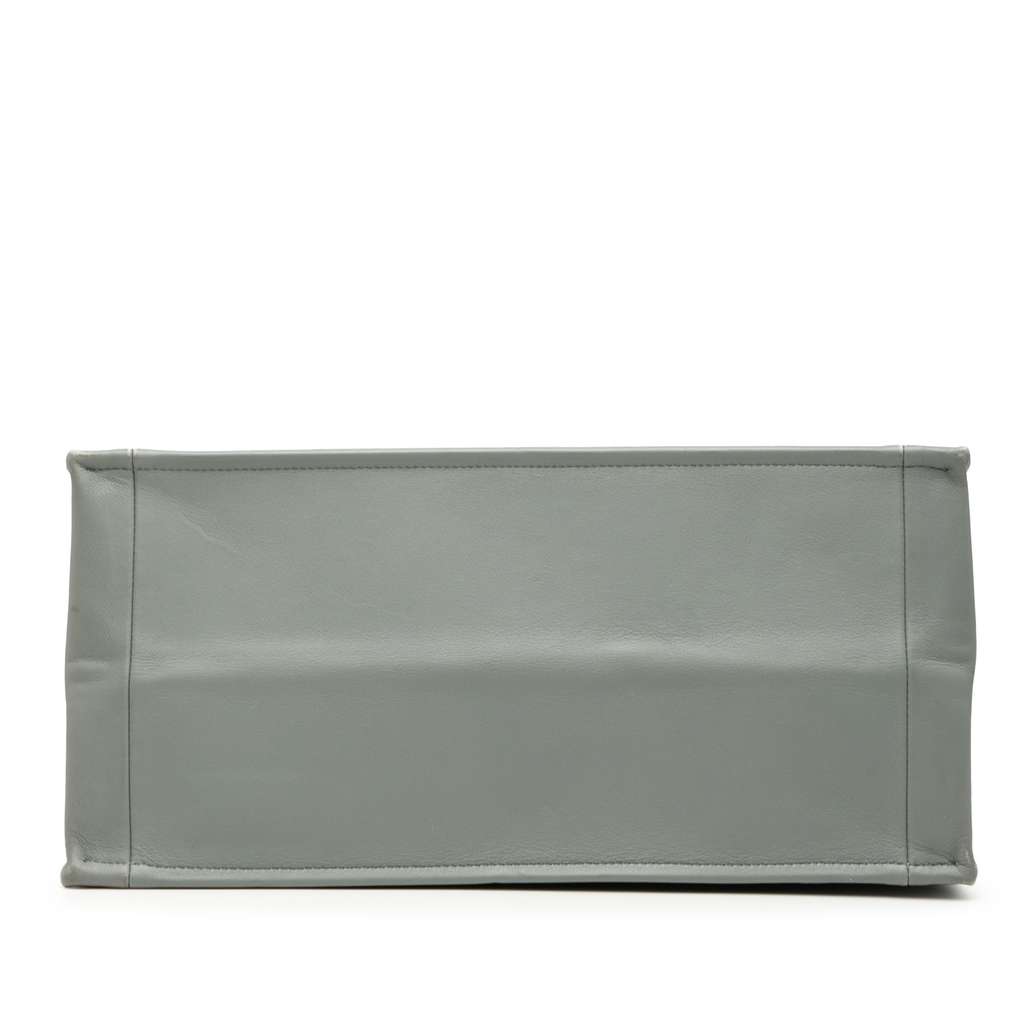 Dior Medium Embossed Leather Book Tote Grey Leather Good condition - Inside View