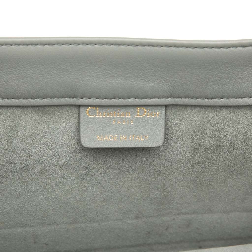 Dior Medium Embossed Leather Book Tote Grey Leather Good condition - Box View