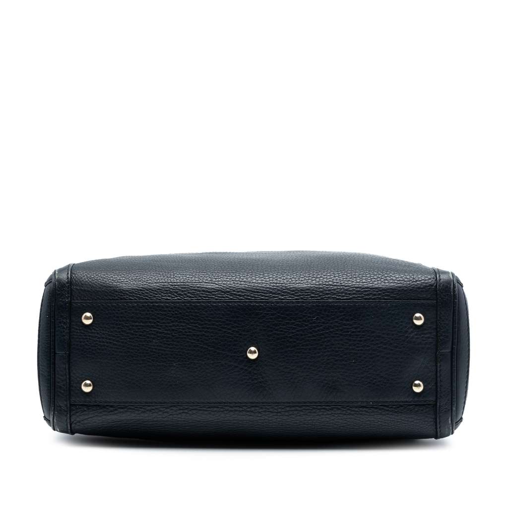 Gucci Medium Leather Bella Tote Blue Leather Good condition - Inside View