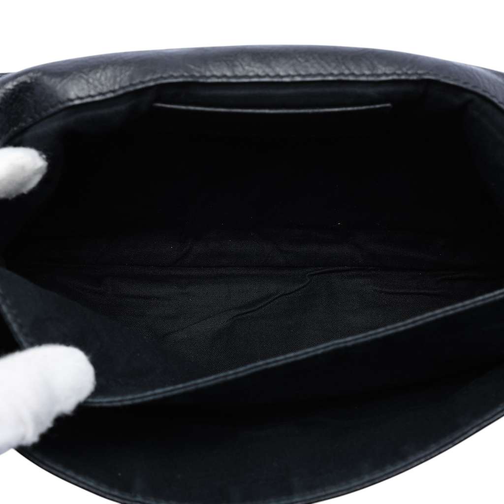 Balenciaga Lambskin Motocross Giant 12 Envelope Clutch Black Leather Good condition - Model View