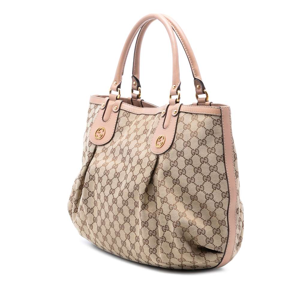 Gucci Large GG Canvas Scarlett Tote Brown Canvas Good condition - Back View