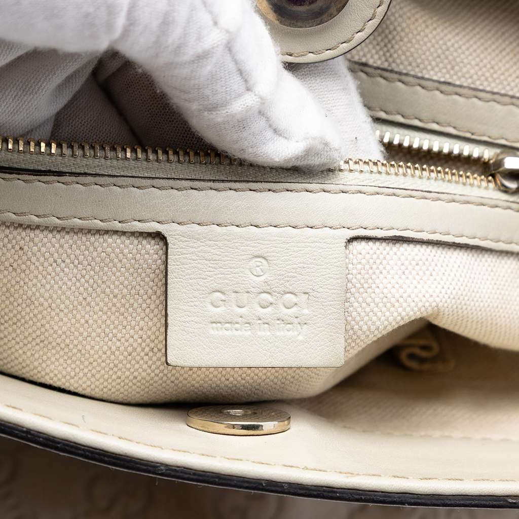 Gucci Guccissima Mayfair Tote White Leather Good condition - Box View