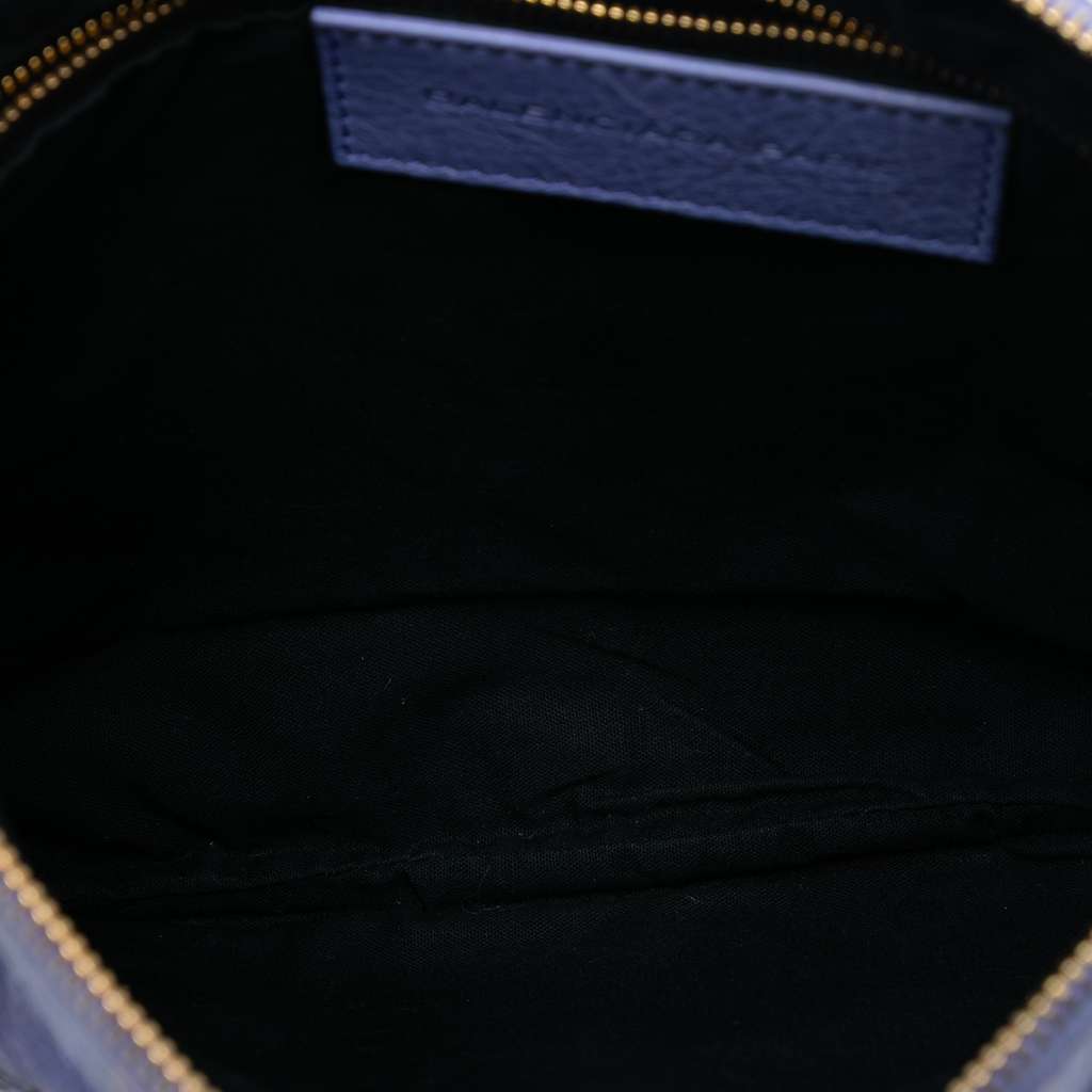 Balenciaga Lambskin Motocross Giant 12 Clutch Purple Leather Good condition - Model View