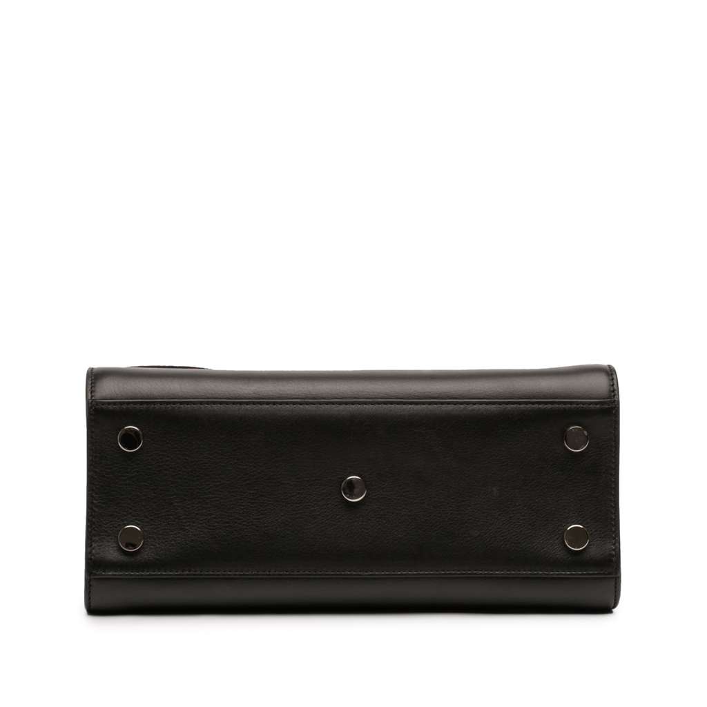 Saint Laurent Baby Leather Patch Embellished Sac De Jour Satchel Black Leather Good condition - Inside View