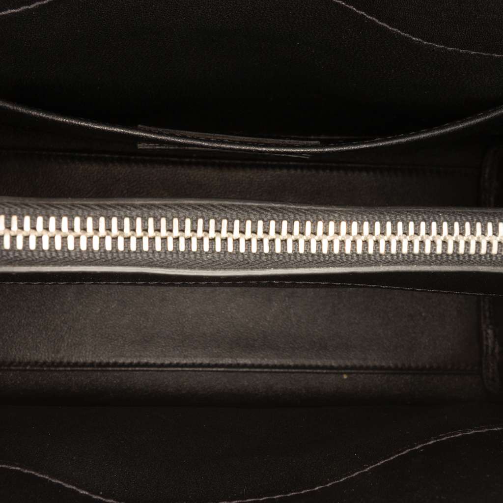 Saint Laurent Baby Leather Patch Embellished Sac De Jour Satchel Black Leather Good condition - Box View