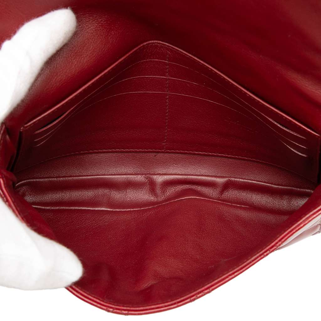 Dior Patent Cannage Lady Dior Wallet On Chain Red Leather Good condition - Model View