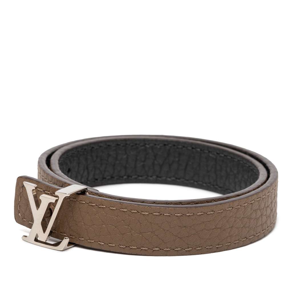 Louis Vuitton Bicolor Taurillon LV Initiales Reversible Bracelet Brown Leather Good condition - Back View