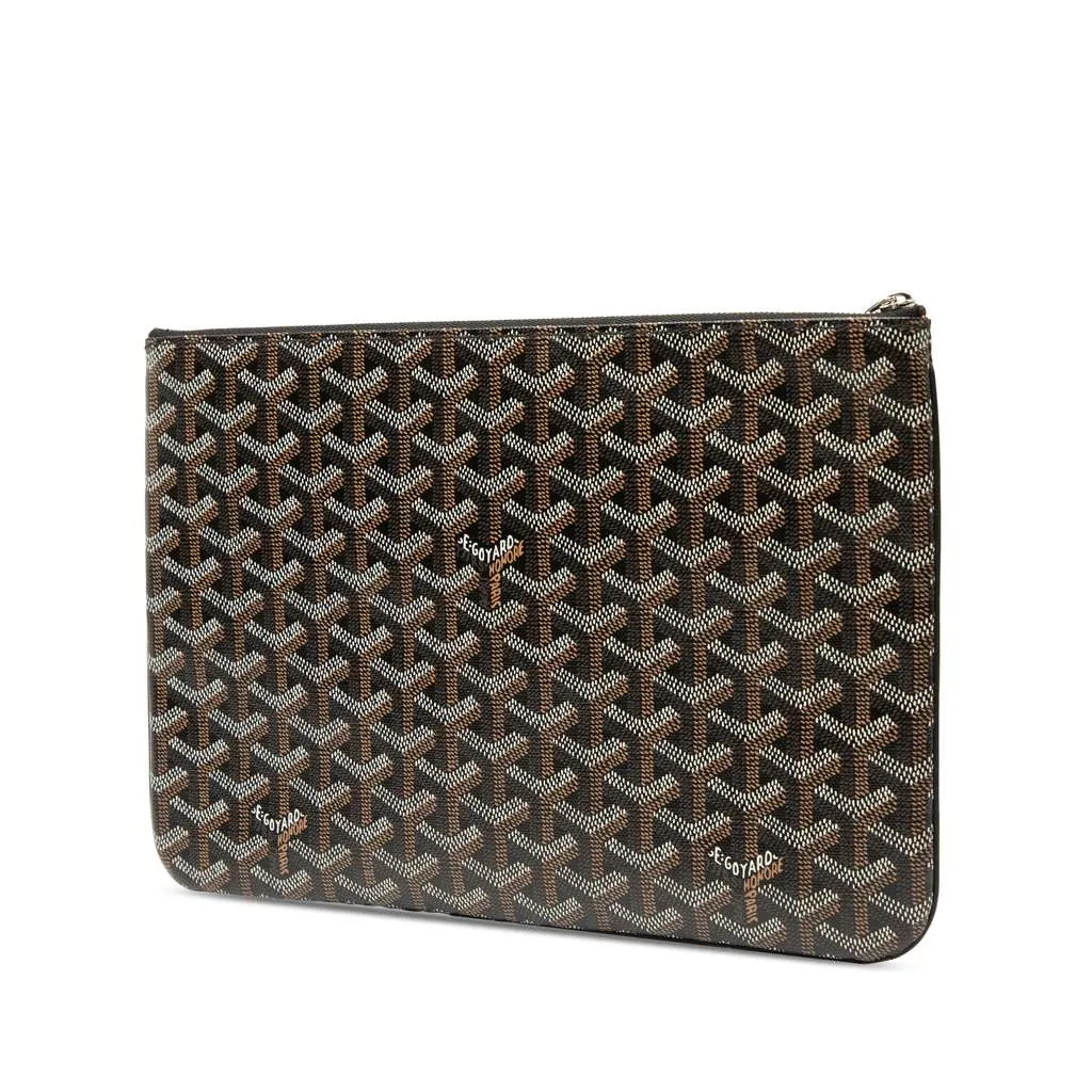 Goyard Goyardine Senat MM Black Canvas Good - Back View