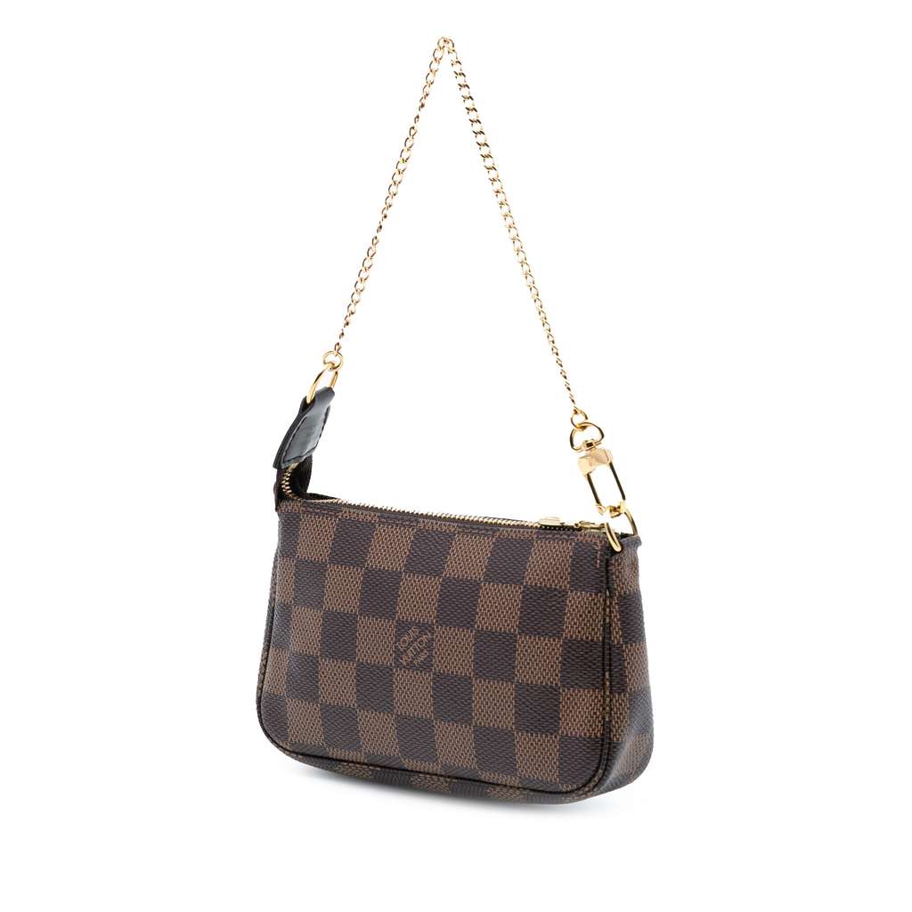 Louis Vuitton Damier Ebene Mini Pochette Accessoires Brown Good condition - Back View
