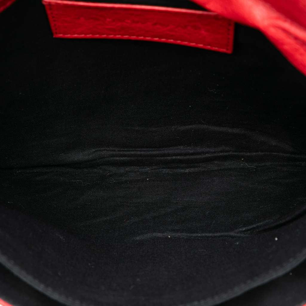 Balenciaga Lambskin Motocross Classic Envelope Clutch Red Leather Good condition - Model View