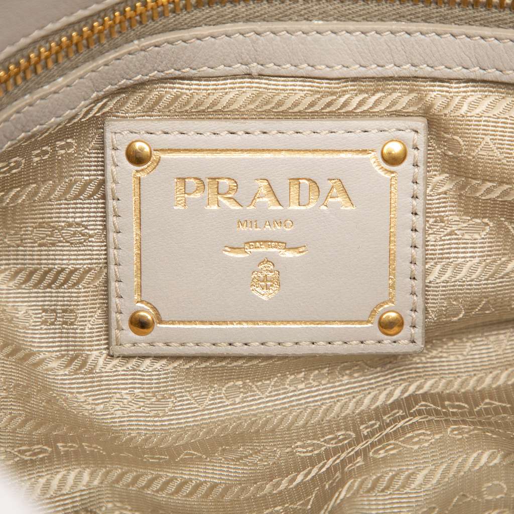 Prada Tessuto Gaufre Satchel Grey Good condition - Box View