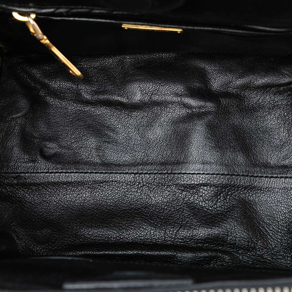 Miu Miu Small Nappa Grommet Biker Satchel Blue Leather Good condition - Model View